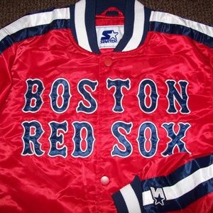 BOSTON RED SOX Starter Snap Down Jacket S-2X